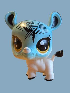 10/$25 Hasbro Littlest Pet Shop G4 #54 Sapphire Rhinostar Figure